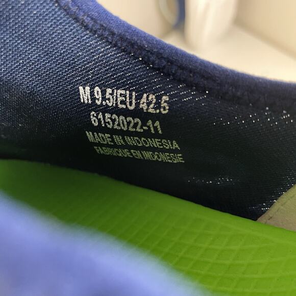 Oofos mens size 9.5 shoes OOmg Low Navy Blue Mesh Slip On Recovery 6152022-11 - Picture 3 of 9